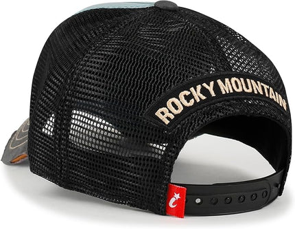 ililily Premium Howels Embroidery Vintage Baseball Cap Distressed Trucker Hat