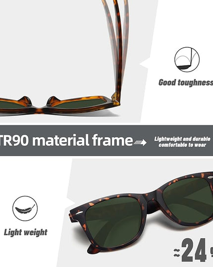 MEETSUN Polarized Sunglasses for Women Men Classic Retro Square Frame Driving Sun Glasses UV Protection