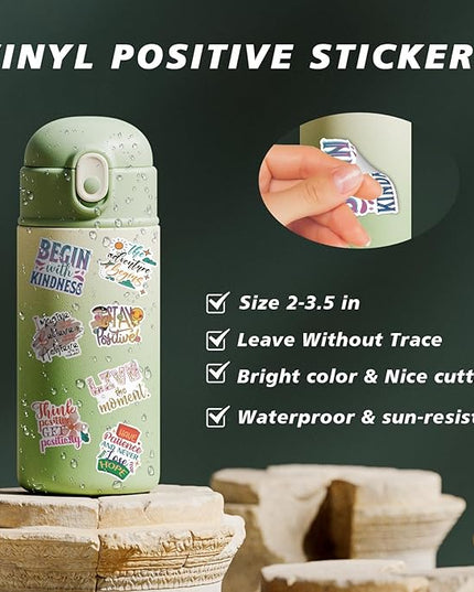 100PCS Motivational Stickers, Inspirational Words Sticker for Adults Teens, Vision Board Positive Affirmation Sticker, Water Bottle Laptop Journaling Reward Stickers for Teachers Students