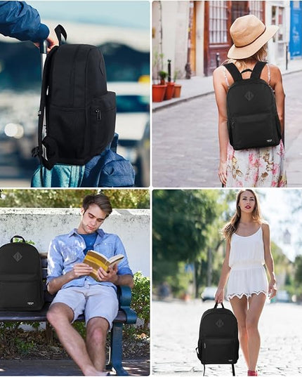YAMTION School Backpack 3PCS Sets for Teens Lightweight Bookbag with Lunch Bag Pencil Case for Middle School High School College