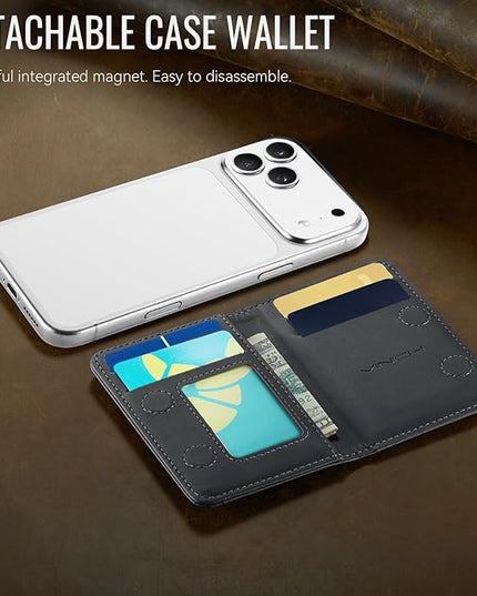 Vinich for MagSafe Wallet Magnetic RFID Blocking Card Holder Compatible with MagSafe Phones and Cases, Strong Magnet Minimalist Phone Wallet for iPhone 17/16/15/14/13/12/ Pro/Max/Plus, Vintage Black