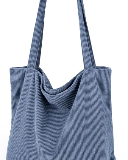 Iioscre Corduroy Tote Bag for Women,Hobo HandBags with Zipper,Large Capacity Casual Shoulder Handbags with Inner Pockets