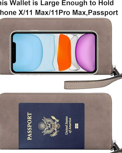 Lavemi Small Compact Women Wallet RFID Blocking Genuine Leather Bifold Purse with ID Windows