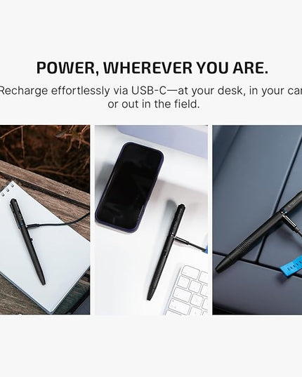 OLIGHT O'Pen 3 EDC Pen Light,120 Lumens with Green Beam, Red and White, USB-C Rechargeable LED Flashlight for Office, Writing, Presentation, Outdoor Uses, Professional Business Gift(Black)