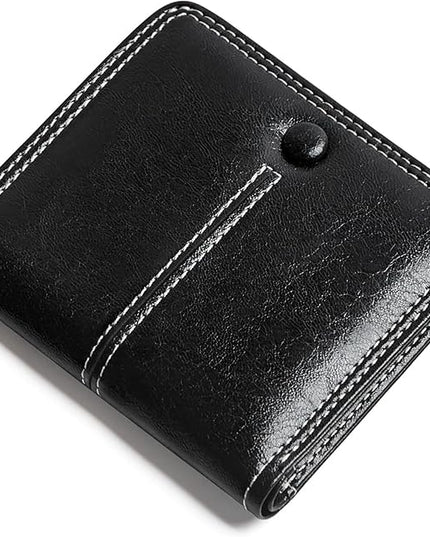 TFKGS Slim Wallet for Women Vegan Leather RFID Blocking, Small Thin Credit Card Holder Bifold Compact Pocket Ladies Mini Purse Black