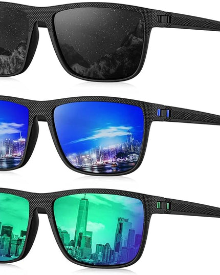 KALIYADI Polarized Sunglasses for Men, Lightweight Sun Glasses with UV Protection for Driving Fishing Golf