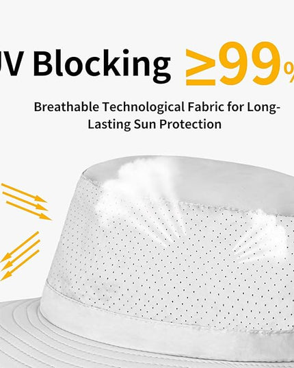 ZOORON Boonie Hat UPF 50+ Cooling Sun Hat for Men and Women,Wide Brim Bucket Hats with UV Protection for Safari Hiking Beach