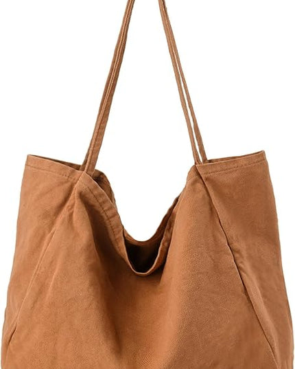 Canvas Tote Bag for Women Large Hobo Shoulder Bag for Work Travel Casual Message Bag Tote Purse handbags