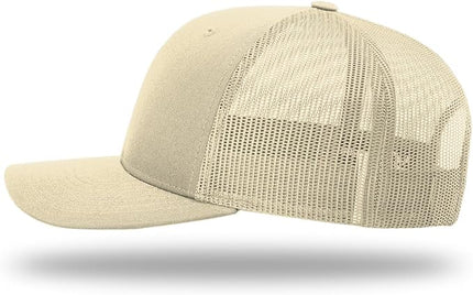 Richardson 112 Trucker Hat - Premium Adjustable Snapback Hat - Structured Six Panel Richardson Blank Caps