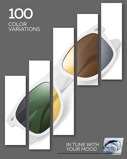 Retro Rewind Polarized Sunglasses for Men and Women - UV Protection Classic Sun Glasses