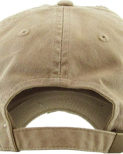 KBETHOS Vintage Washed Distressed Cotton Dad Hat Baseball Cap Adjustable Polo Trucker Unisex Style Headwear