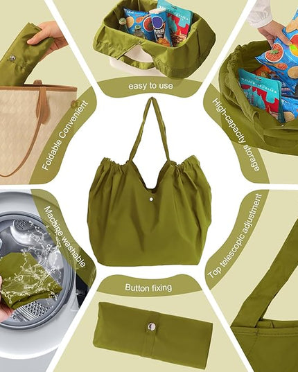Reusable Grocery Bags,Reusable Shopping Bags,Folding Bags Totes,Stretchable and shrinkable shopping bag for Groceries