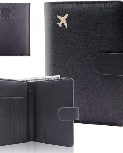Melsbrinna Premium Leather Passport Holder Covers Case, Waterproof Rfid Blocking Travel Wallet Passport Holder with Pen Holder, Cute Passport Book for Women/Men