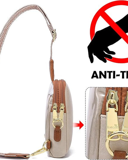 INICAT Sling Bag for Women Touchscreen Small Crossbody Cell Phone Purse Fanny Pack