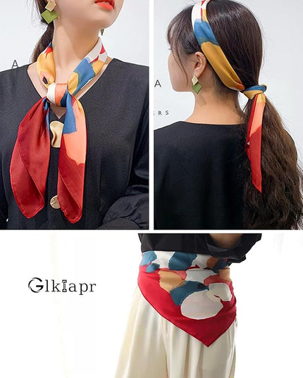Satin Bandana Headscarf for Women Silky Hair Scarves for Fashion Lightweight