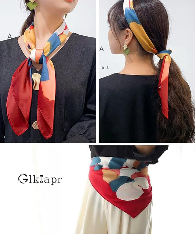 Satin Bandana Headscarf for Women Silky Hair Scarves for Fashion Lightweight
