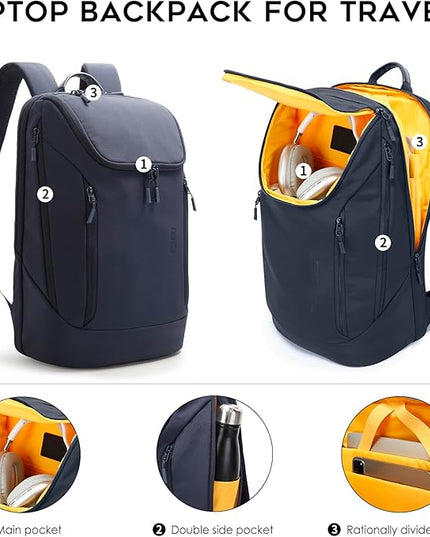 BANGE Commute backpack can hold 15.6 inch laptop,Flight approved carry on backpack for men and woman