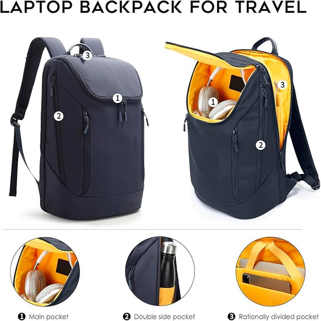 BANGE Commute backpack can hold 15.6 inch laptop,Flight approved carry on backpack for men and woman