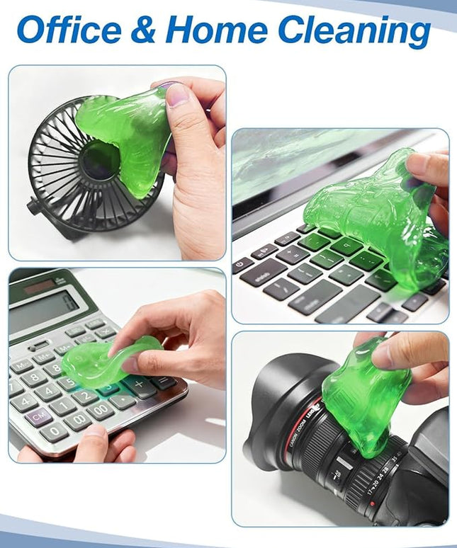 Car Cleaning Gel Clean Putty Car Interior Cleaner Slime Auto Detail Tools Kit Supplies Car Accessories Christmas Stocking Stuffers Gifts for Men Women White Elephant Gifts Adults Teens (green)