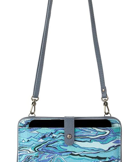 Sakroots Artist Circle Smartphone Crossbody in Coated Canvas, Detachable Wristlet Strap