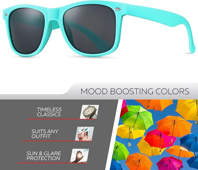 Retro Rewind Polarized Sunglasses for Men and Women - UV Protection Classic Sun Glasses