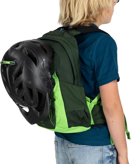 Osprey Talon Jr Boy's Lightweight Hiking Backpack - Kids Adventure Backpack for Travel & Camping, Green Canopy