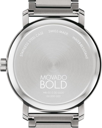 Movado Bold Evolution 2.0 Men's Watch - Swiss Quartz Movement, Stainless Steel Mesh Bracelet - 3 ATM Water Resistance - Luxury Fashion Timepiece for Him - 40mm