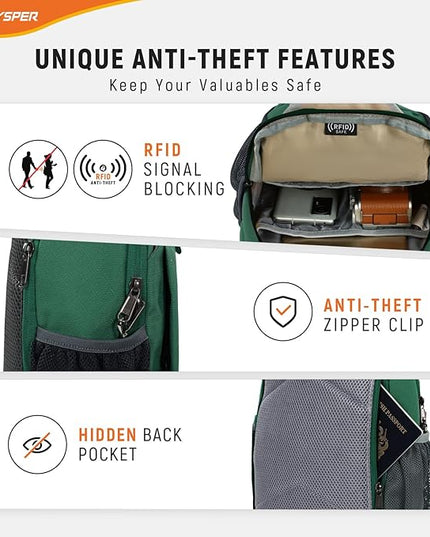 SKYSPER Sling Bag RFID Cross Body Bag Recycled Crossbody Backpack Travel Daypack