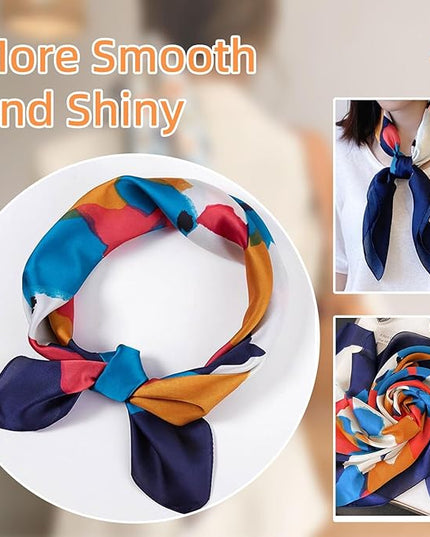 Dailyacc Hair Bandanas Scarf For Women Lightweight Fashion Neck Silk Satin Head Scarves For Sleeping Handbags Scarf