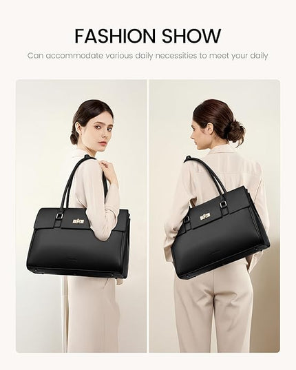 LOVEVOOK Laptop Bag for Women Work Tote Messenger Bag Waterproof Business Office Professional Handbag Shoulder Bag