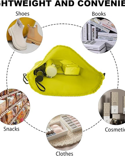 GoodtoU Drawstring Bags, Nylon Backpacks - Drawstring Gym Bags for Sport, Traveling, Team (Yellow, 48Pcs)
