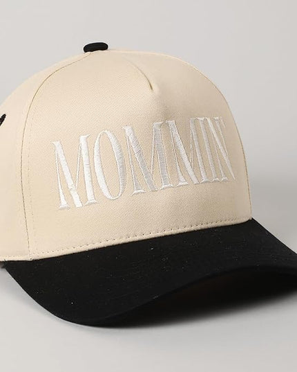 MIRMARU Two-Tone Vintage Canvas Trucker Hats for Men & Women, Adjustable Size Baseball Caps with Trendy Embroidered Design