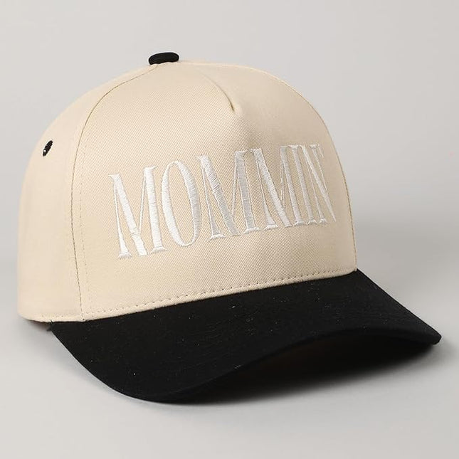 MIRMARU Two-Tone Vintage Canvas Trucker Hats for Men & Women, Adjustable Size Baseball Caps with Trendy Embroidered Design