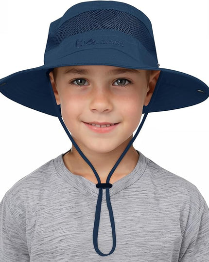 Century Star Outdoor Kids Sun Hat UPF 50+ Quick Dry Adjustable Bucket Hat Windproof Waterproof Beach Fishing Safari Hat