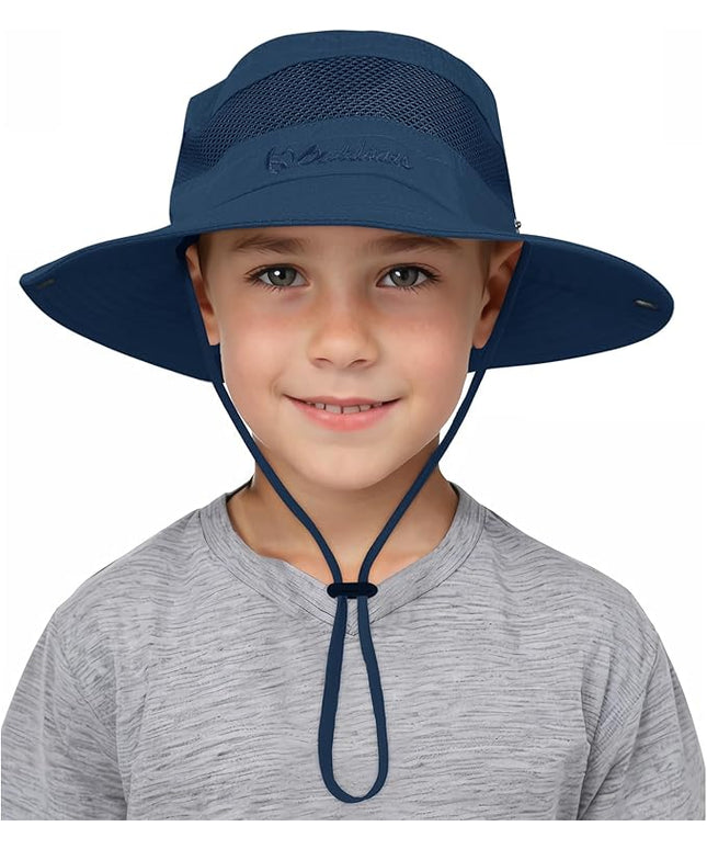 Century Star Outdoor Kids Sun Hat UPF 50+ Quick Dry Adjustable Bucket Hat Windproof Waterproof Beach Fishing Safari Hat