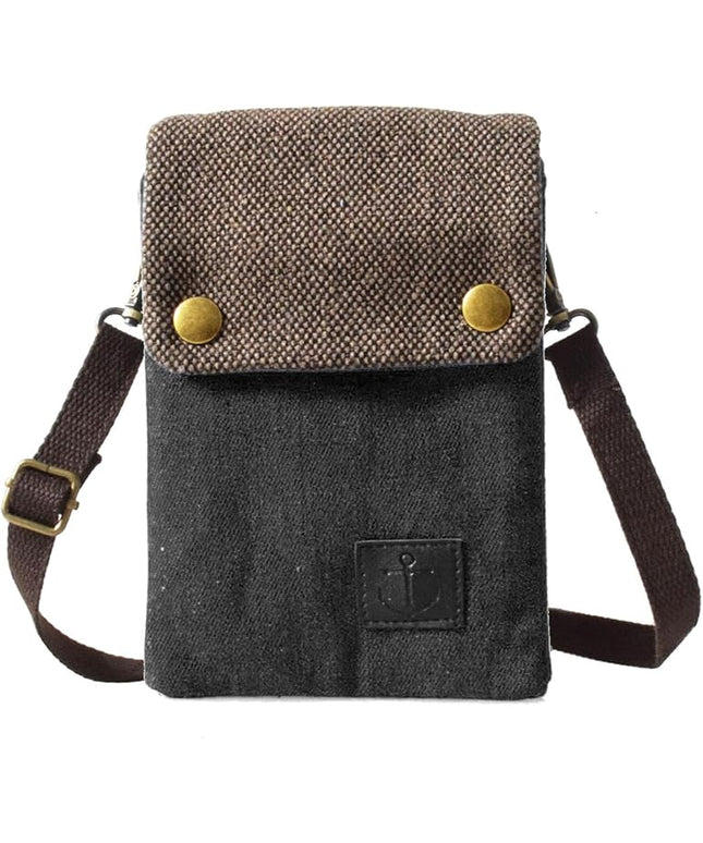 Women's Small Crossbody Bags Canvas Cellphone Purse Coin Pouch Wallet Mini Shoulder Handbags Wristlet Clutch