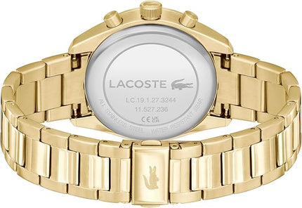 Lacoste Boston Men's Chronograph Watch - Classic Stainless Steel - Tachymeter - Water Resistant up to 5ATM/50 Meters - Modern Design for Him - 42mm