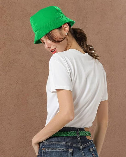 Falari Men Women Unisex Cotton Bucket Hat 100% Cotton Packable for Travel Fishing Hunting Summer Camp
