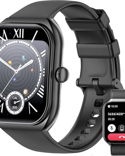 Smart Watch for iOS and Android Phones,2025 HD 2.01" Screen Smart Watches for Women Men,1ATM Waterproof,112+ Sports Modes Fitness Activity Tracker,Heart Rate Sleep Monitor Steps Calories Counter,Black