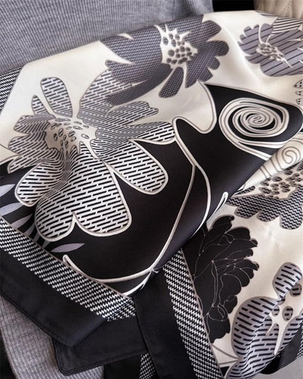 Julunar Silk Like Head Scarf for Women - Satin Large Hair Scarves - 35" Square Silk Hair Wrap for Sleeping with Gift Packed
