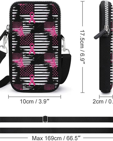 Unisex Small Crossbody Bags, Women Men Portable Adjustable Crossbody Phone Wallet Pouch