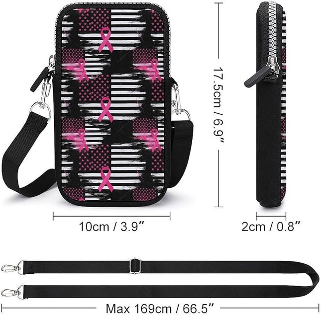 Unisex Small Crossbody Bags, Women Men Portable Adjustable Crossbody Phone Wallet Pouch