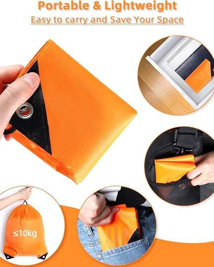 GoodtoU Backpack, 100 Pcs Drawstring, 11.4L, 20 Colors, Nylon, Foldable, Adjustable Straps, Unisex, School, Travel, Sport, Work