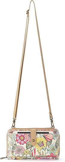 Sakroots Artist Circle Smartphone Crossbody in Coated Canvas, Detachable Wristlet Strap