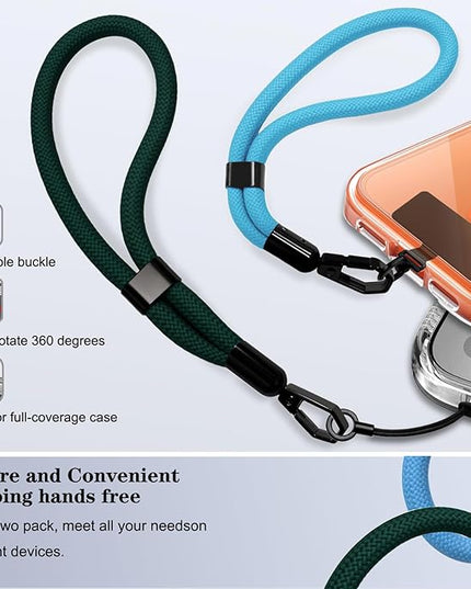 Phone Lanyard, 2 Pack Adjustable Cell Phone Lanyard Hand Phone Wrist Strap with Tether Tabs for Smartphones