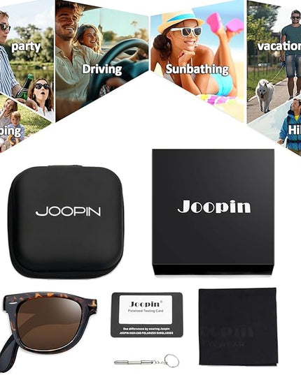 Joopin Square Sunglasses Polarized UV Protection Trendy Designer Sun Glasses Men Women