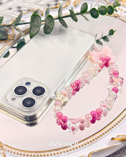 Phone Charms Cute Beaded Phone Lanyard Wrist Strap Aesthetic CellPhone Keychain Cute PhoneCharms for Women