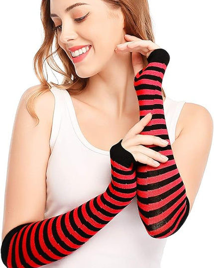 Bienvenu Punk Gothic Rock Long Arm Warmer Fingerless Gloves