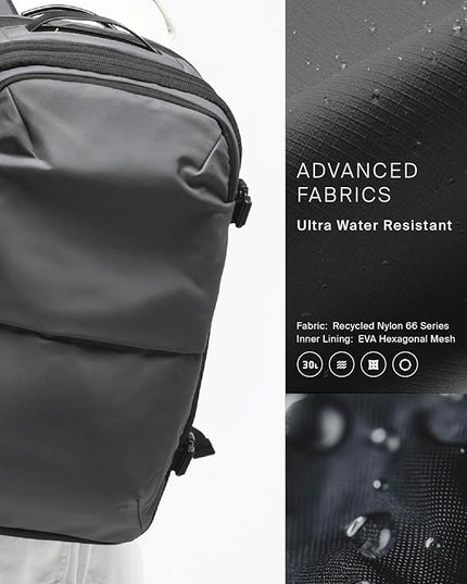 BlackVoyage Vortex Vacuum Seal Travel Backpack 60L Expandable Air Compression System Water Resistant TSA Lock Carry-On Suitcase Luggage Gray AERO - No Vacuum Pump