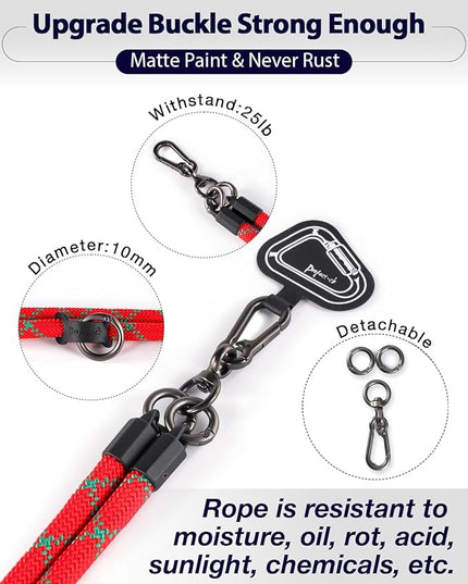 project-cb Cell Phone Lanyard ×1, Tether Tab ×2, Universal Adjustable Phone Strap, Crossbody, Neck Phone Lanyard, Rope Strap